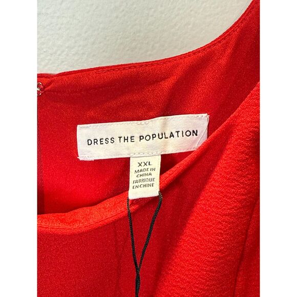 Dress The Population Women's DDRJ71-3053 Size XXL Garnet Charlene Dress NWT - Picture 9 of 12